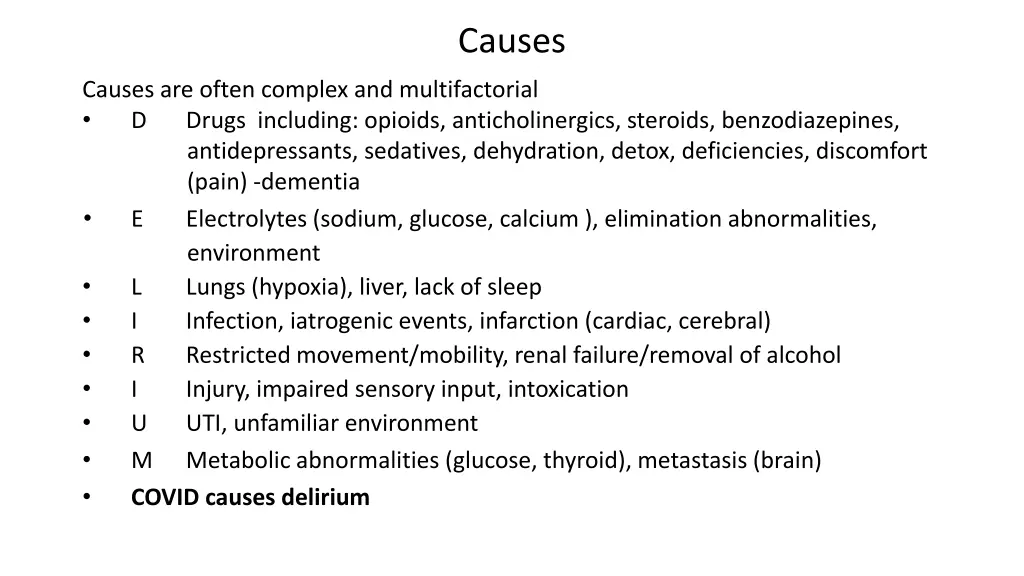 causes