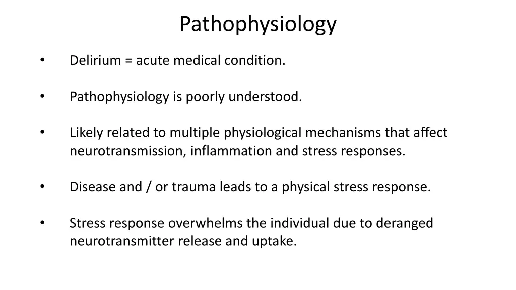 pathophysiology