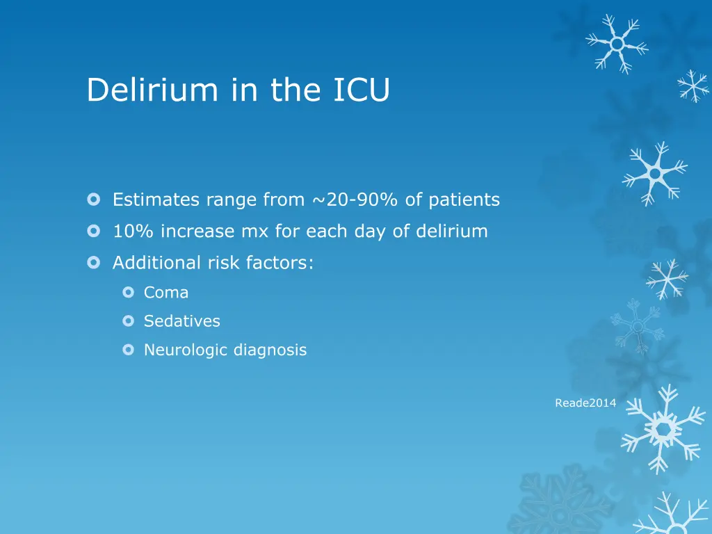 delirium in the icu