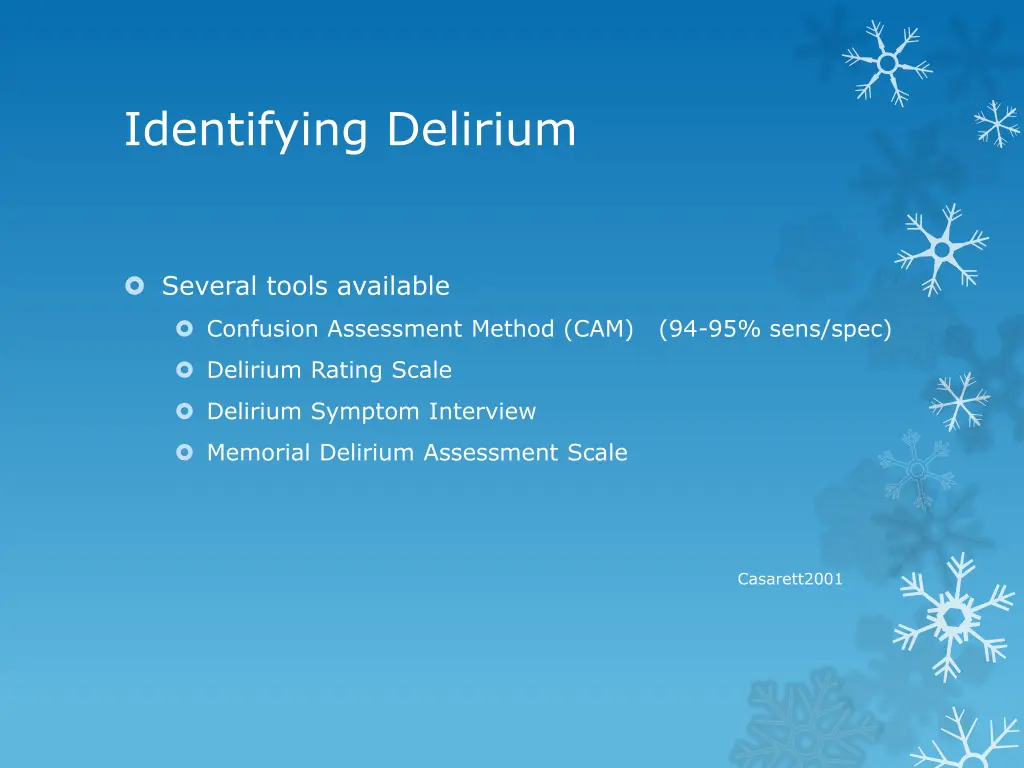 identifying delirium