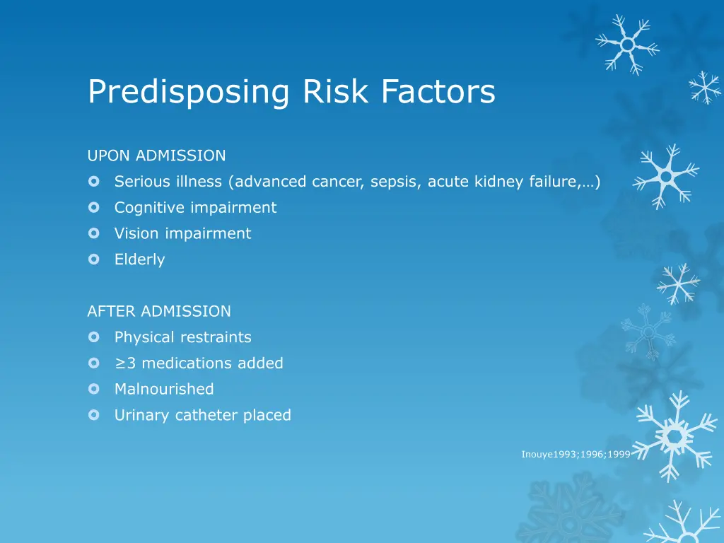 predisposing risk factors