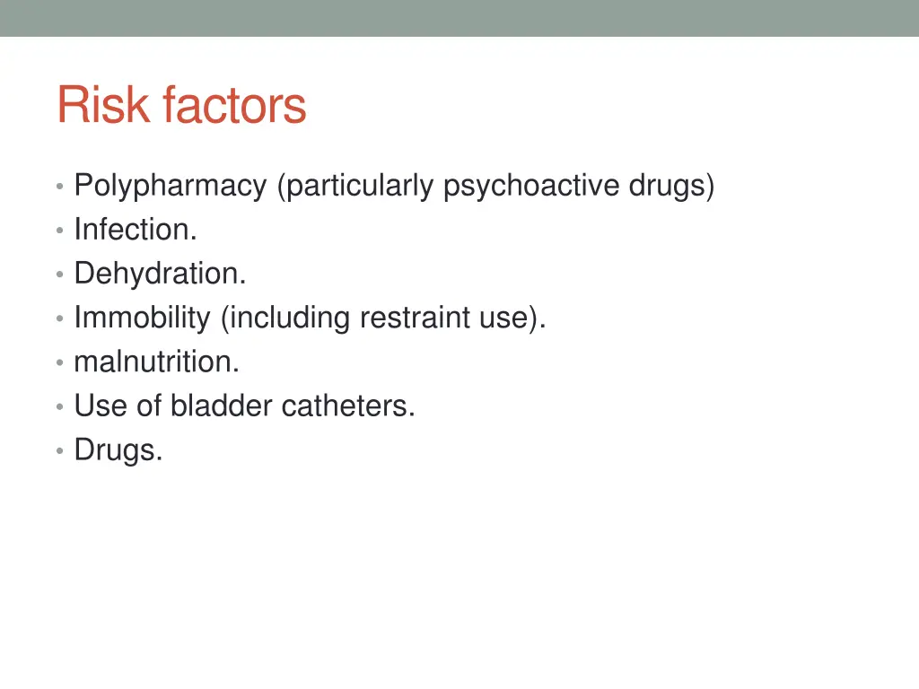 risk factors