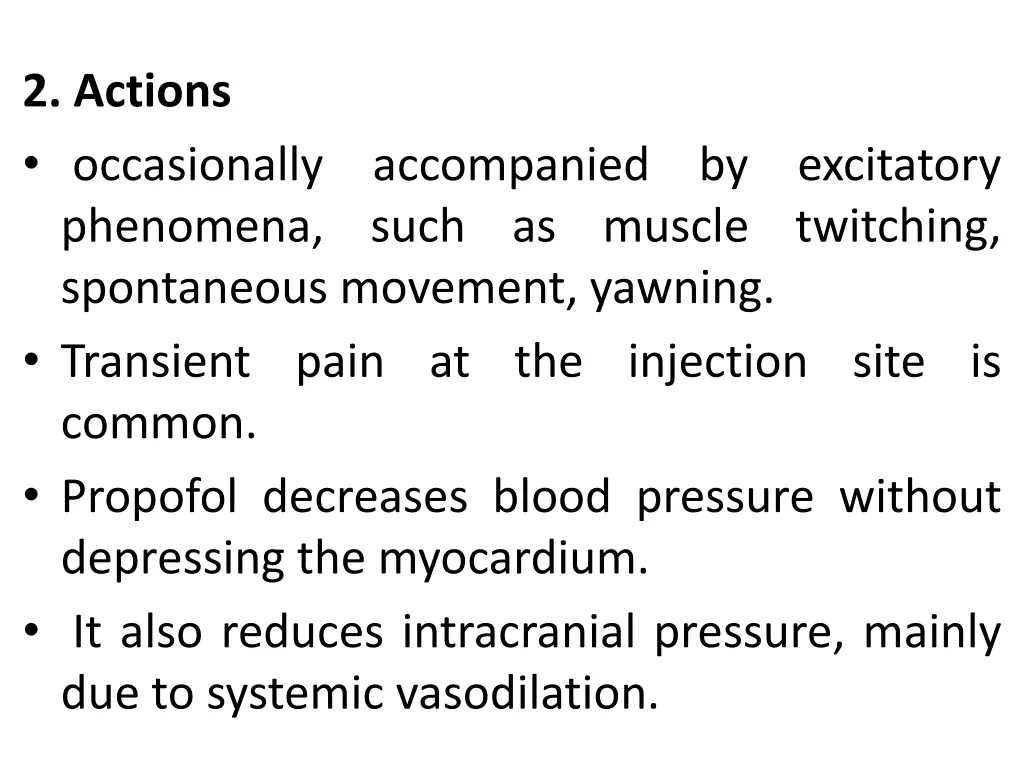 2 actions occasionally phenomena spontaneous