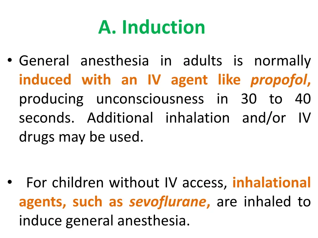 a induction