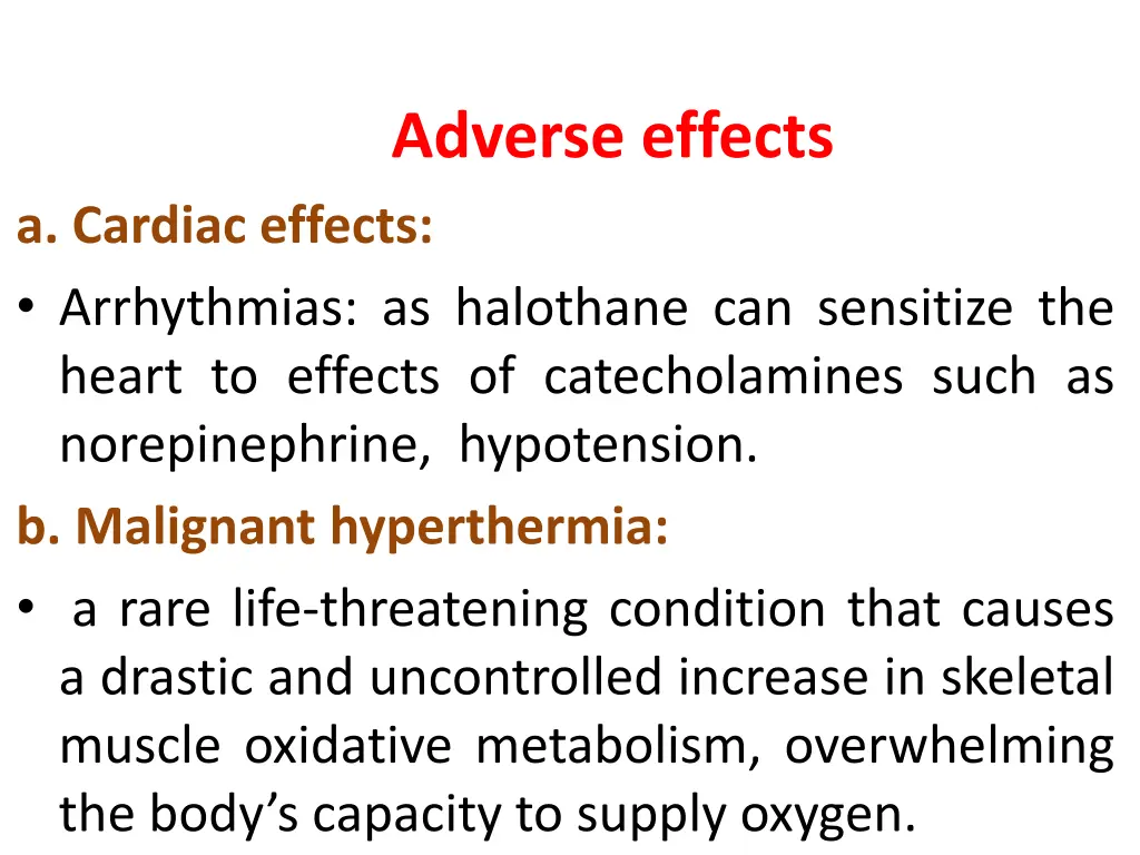 adverse effects