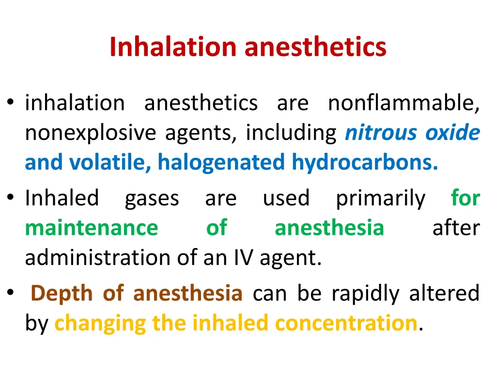 inhalation anesthetics