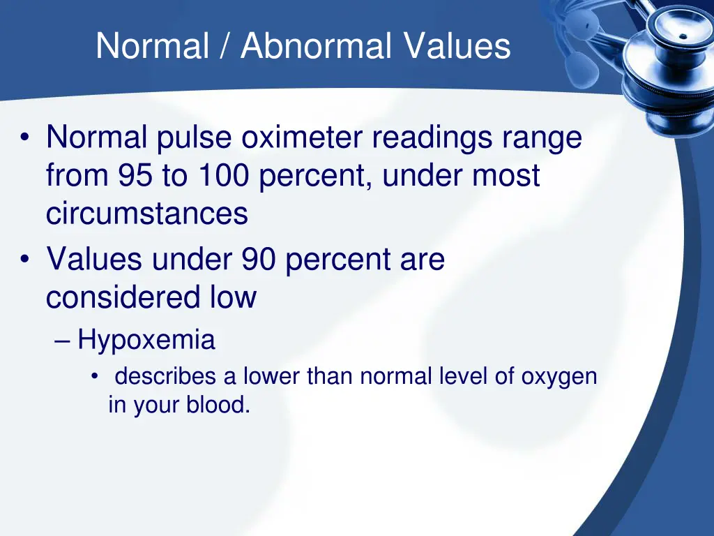 normal abnormal values