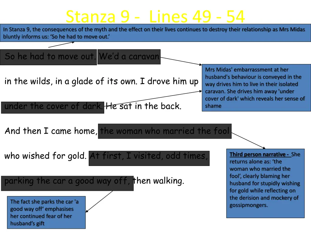 stanza 9 lines 49 54 in stanza 9 the consequences