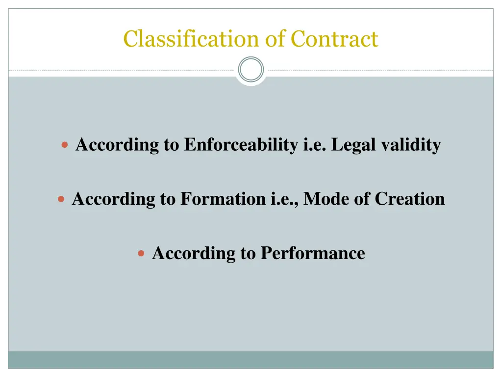 classification of contract