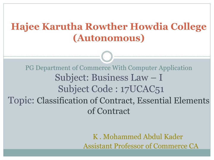 hajee karutha rowther howdia college autonomous