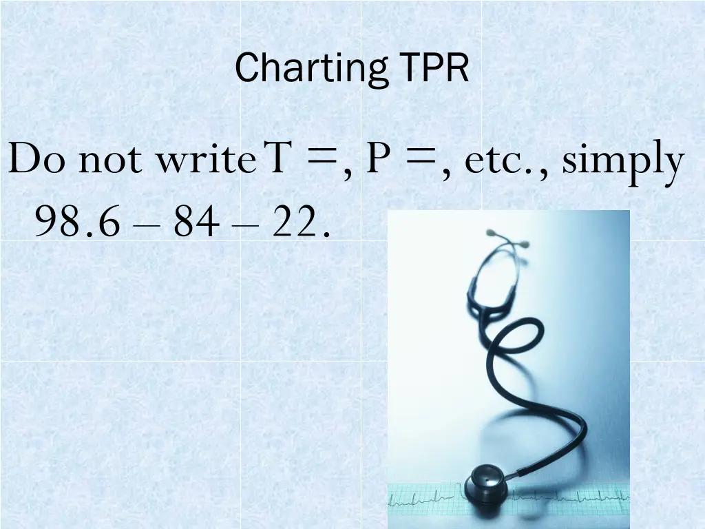 charting tpr