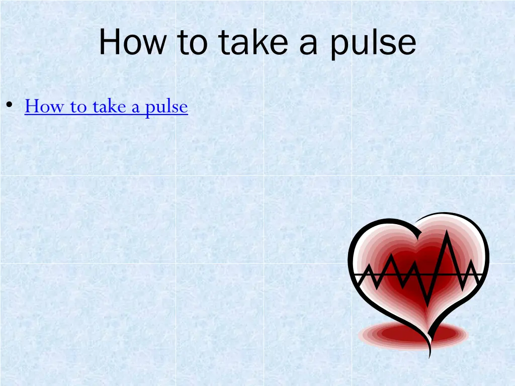 how to take a pulse