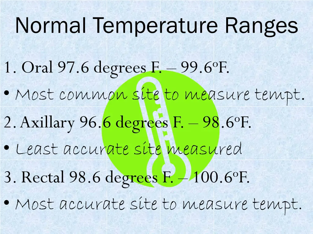 normal temperature ranges