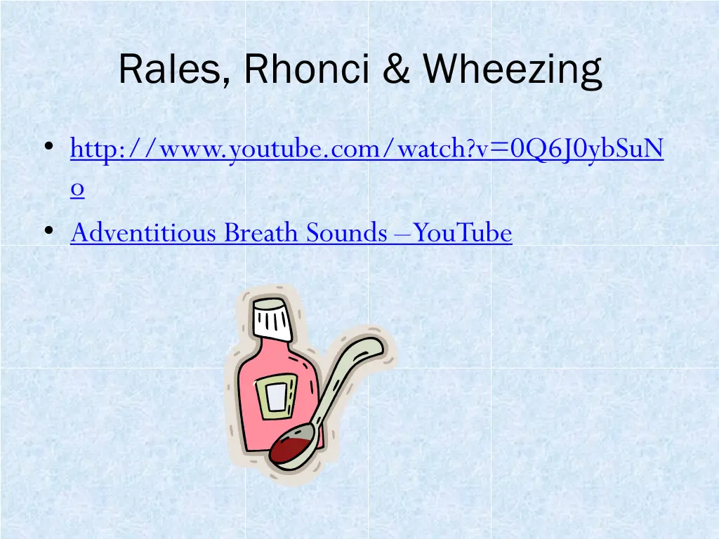 rales rhonci wheezing