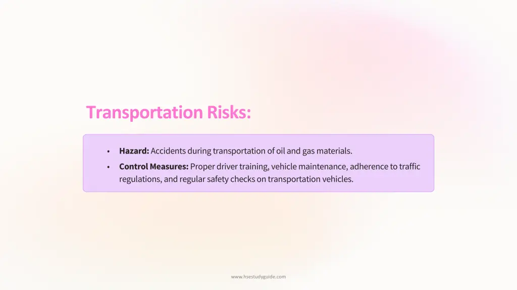 transportation risks