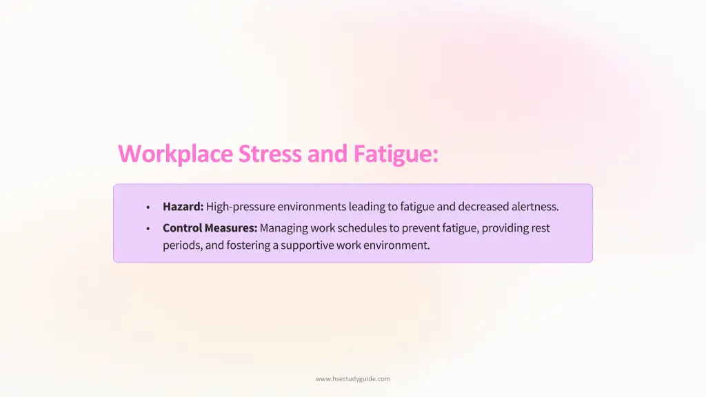 workplace stress and fatigue