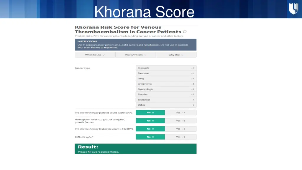 khorana score