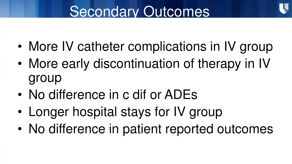 secondary outcomes