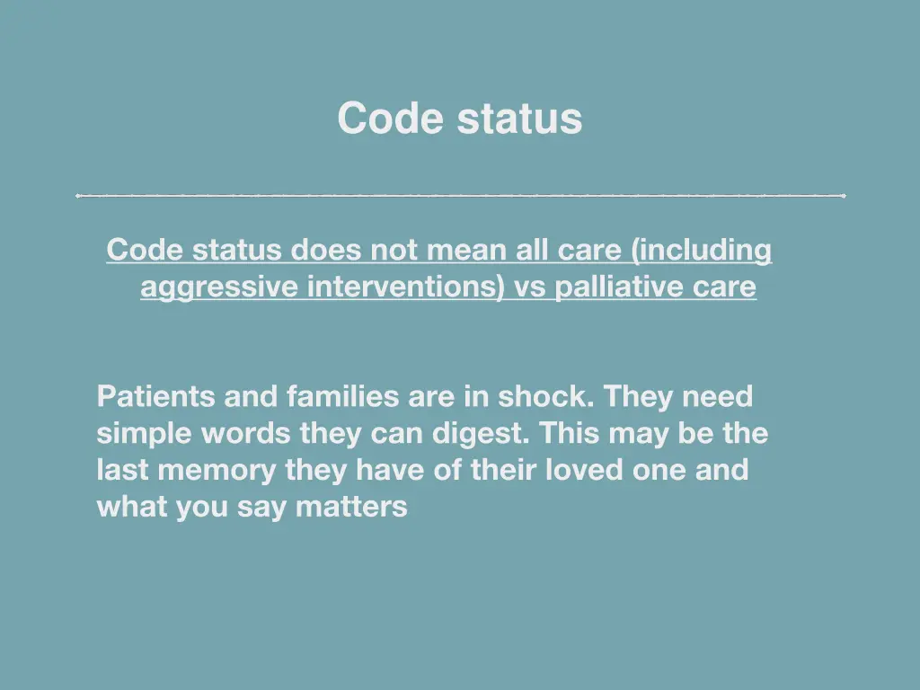 code status 1