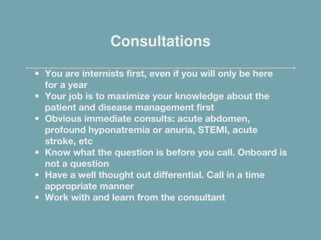 consultations