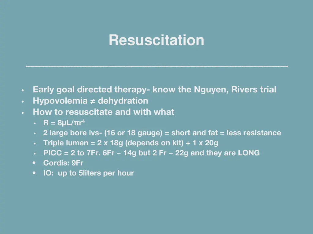 resuscitation