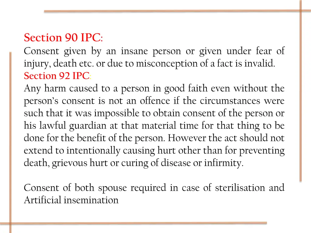 section 90 ipc consent given by an insane person