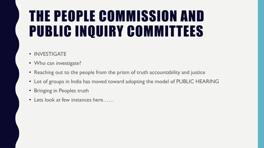 the people commission and public inquiry