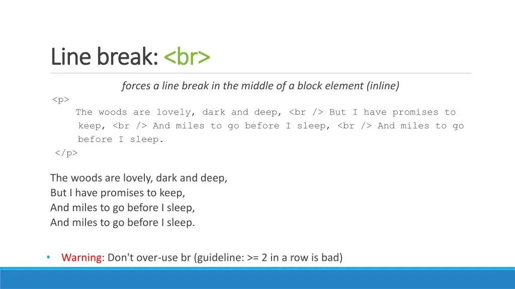 line break line break br br