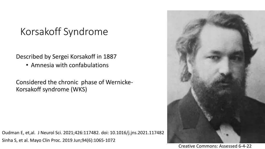 korsakoff syndrome