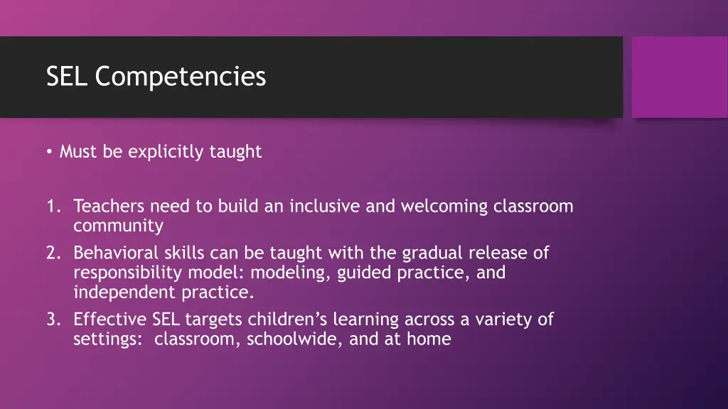 sel competencies