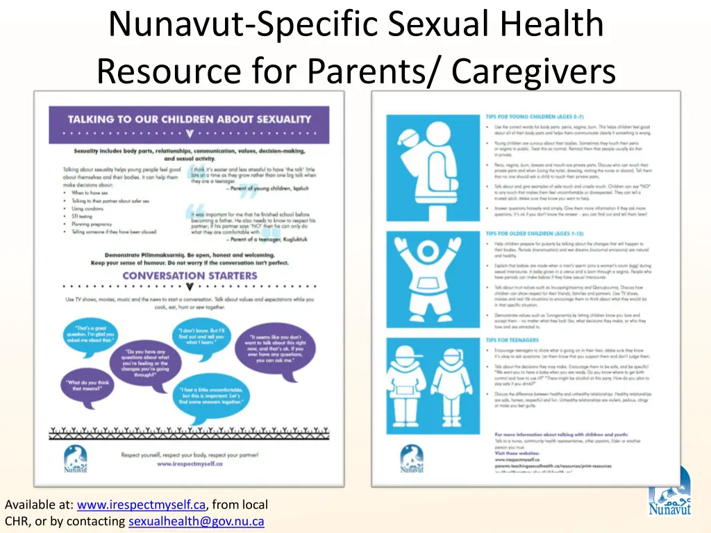 nunavut specific sexual health resource