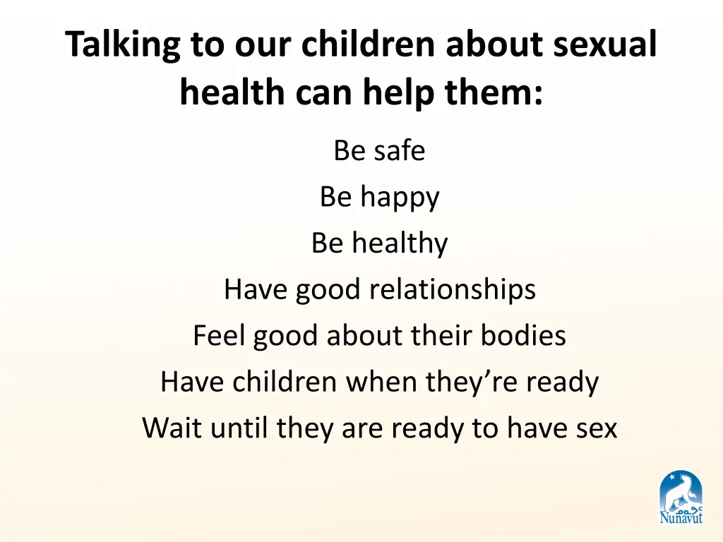 talking to our children about sexual health