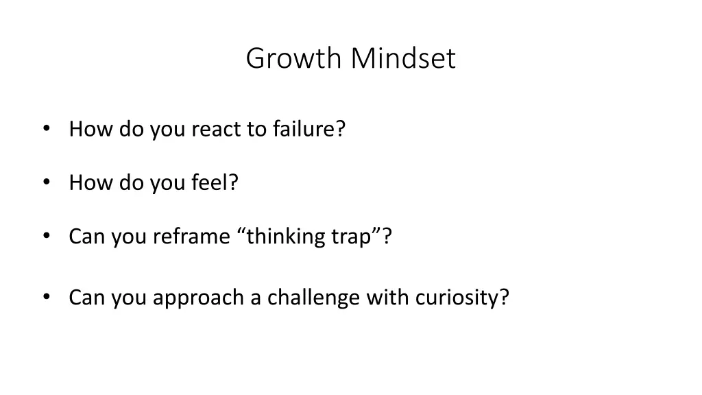 growth mindset