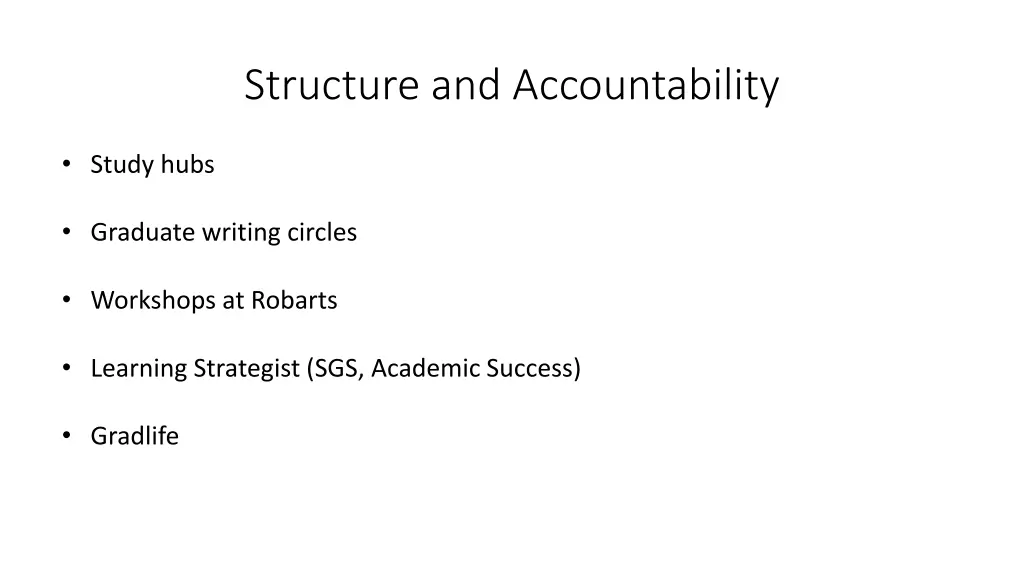 structure and accountability