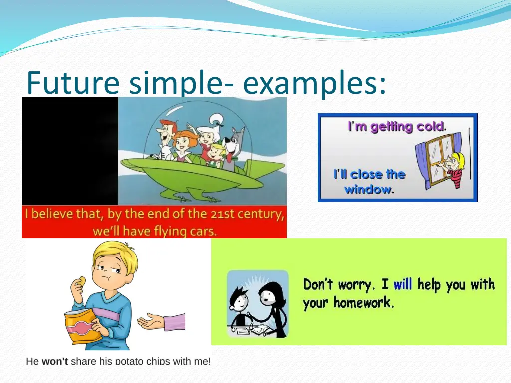 future simple examples