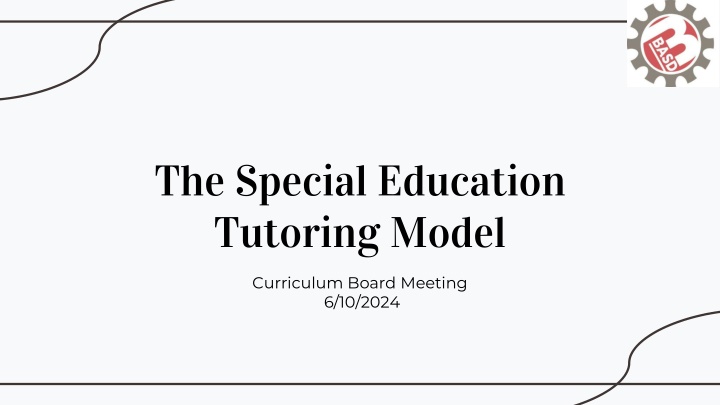 the special education tutoring model