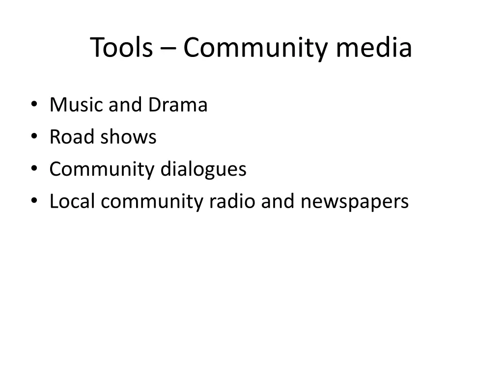 tools community media