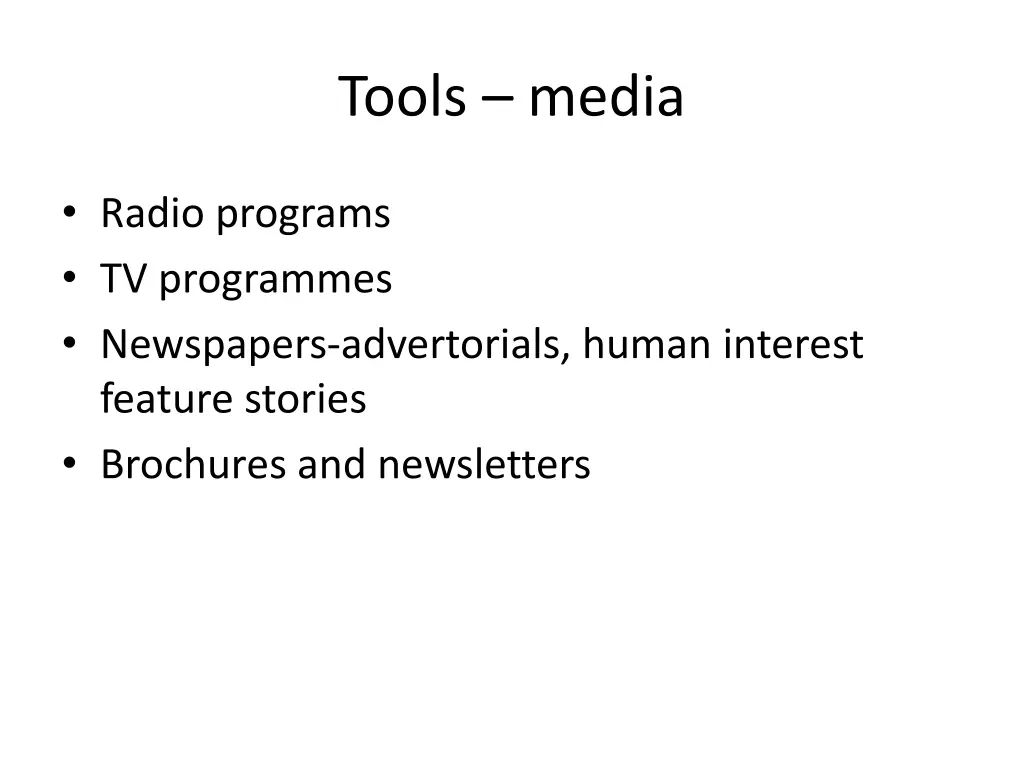 tools media