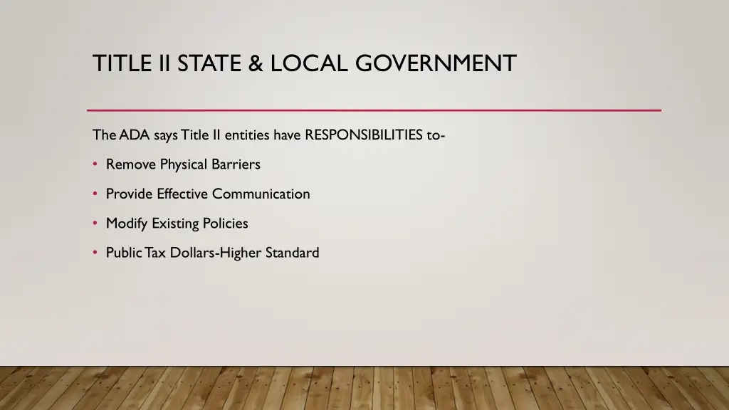 title ii state local government