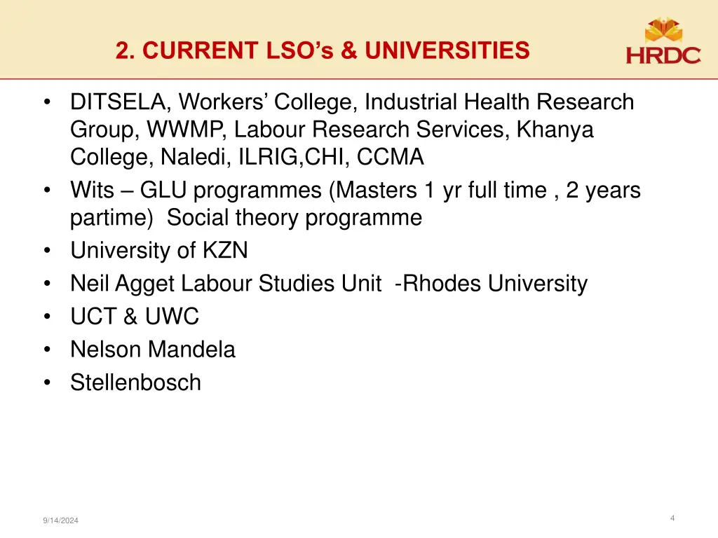 2 current lso s universities