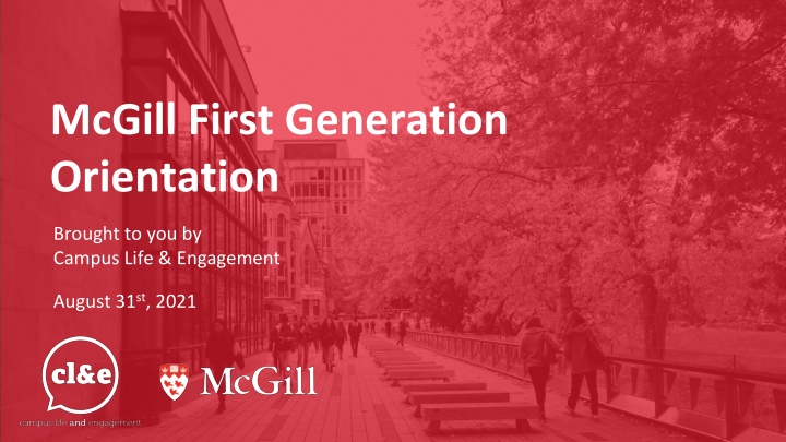 mcgill first generation orientation