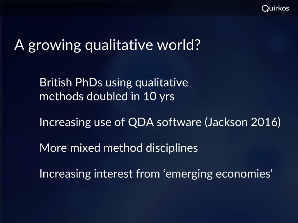 a growing qualitative world