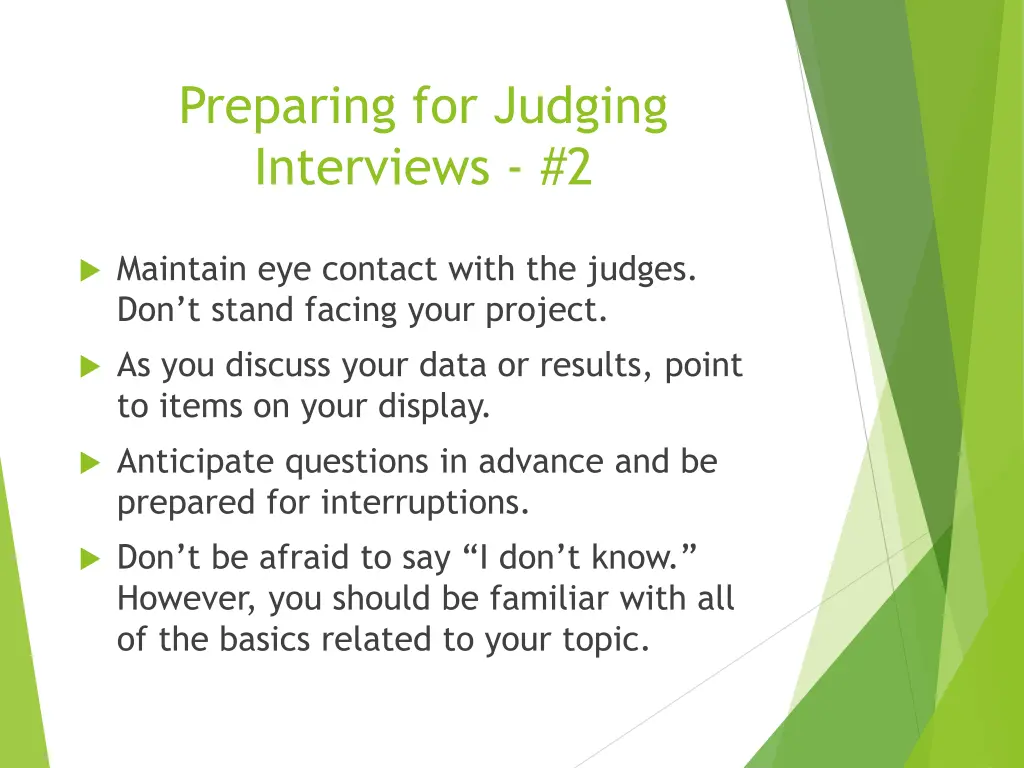 preparing for judging interviews 2