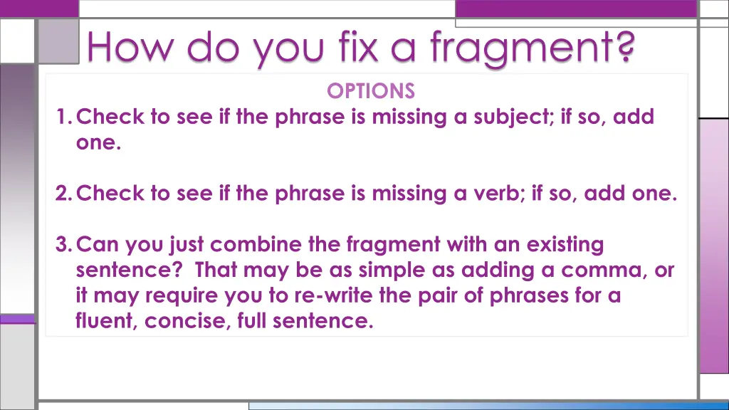 how do you fix a fragment