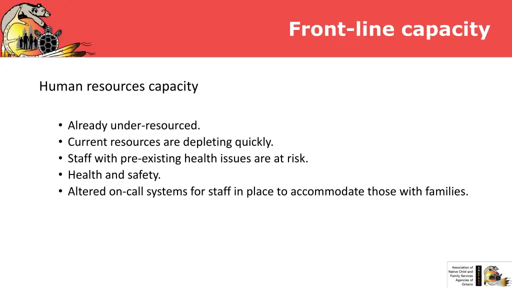 front line capacity