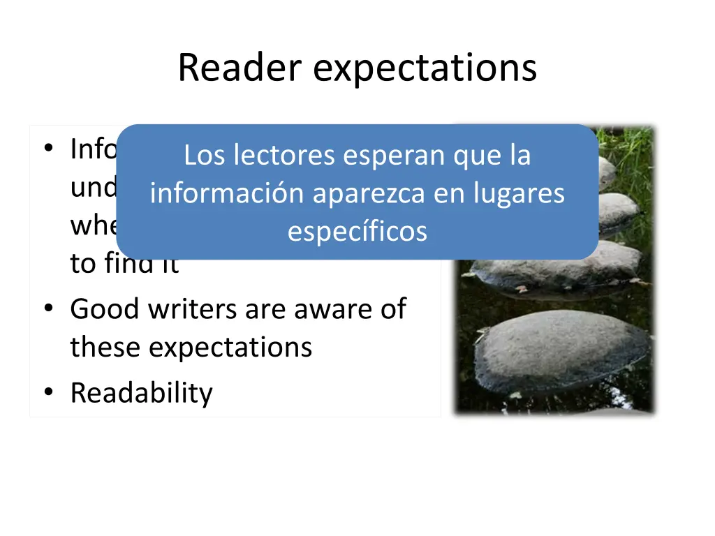 reader expectations