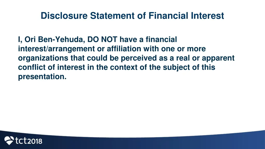 disclosure statement of financial interest