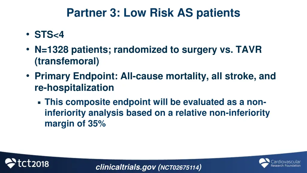 partner 3 low risk as patients