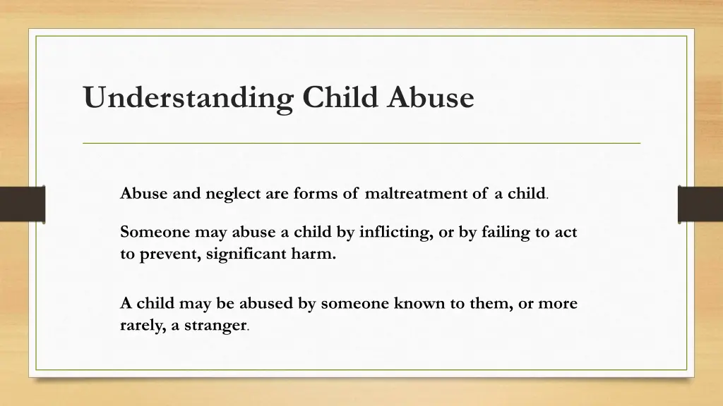 understanding child abuse