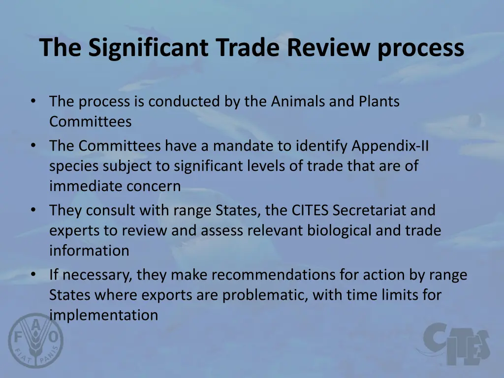 the significant trade review process 1